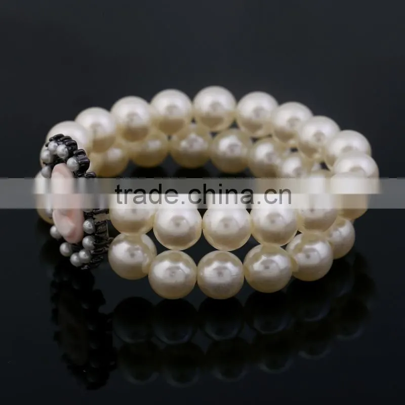 Free sample latest design luxury pearl bracelet for wedding