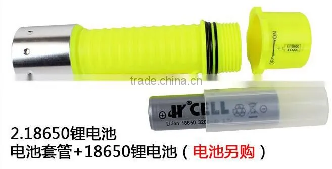 A-OK Rechargeable Power Source and ABS Lamp Body Material led with cree q5 Lamp beads s Diving Flashlight and diving torch falsh