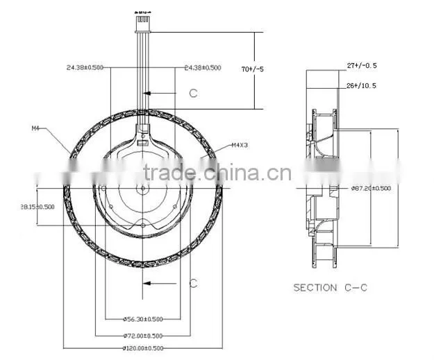120x25 mm centrifugal exhaust fan 12v 24v dc