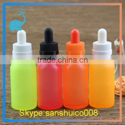 fluorescent glass cosmetic serum dropper bottle