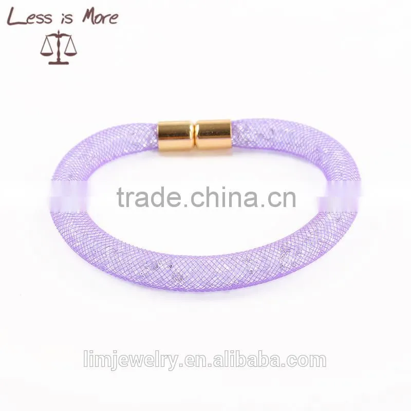colorful magnetic bracelet with cz stone inside