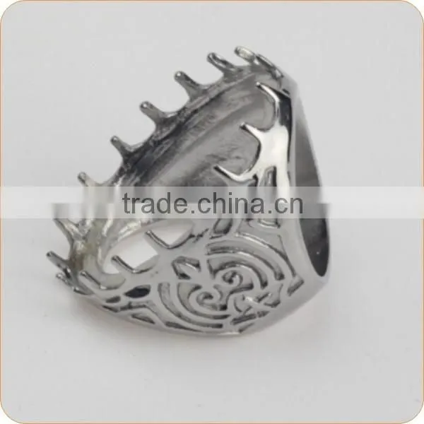 Gold Plating Mens Titanium Ring Without Stone