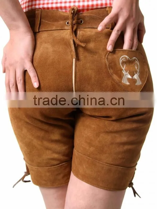 LADIES SHORT LEDER HOSE , Traditional German Shorts / TRACHTEN WEARS