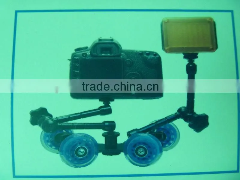 Camera Video DSLR Rig Movie Truck Skater Wheel TableTop Dolly Kit
