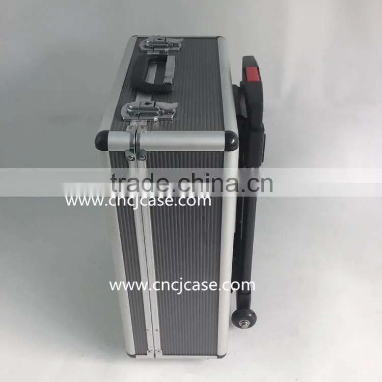 high quality aluminum luggage trolley case