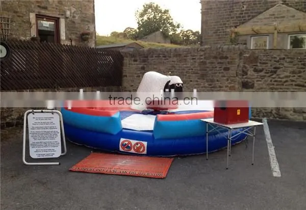 Exciting inflatable mechanical rodeo sheep inflatable rodeo bull game for sale