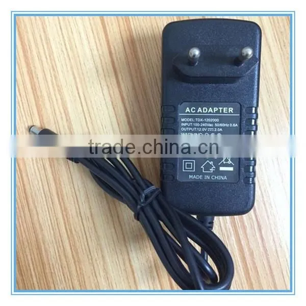 CCTV Camera 12V 2A Power Adapter with UL FCC CE ROHS