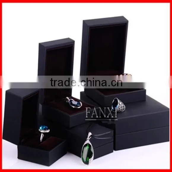 High Quality Luxury Custom Black Jewelry Box Whole Set Jewelry Packaging Box