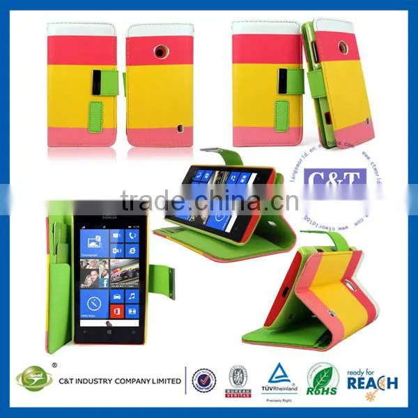 2014 collection custom for nokia lumia 520 flip case