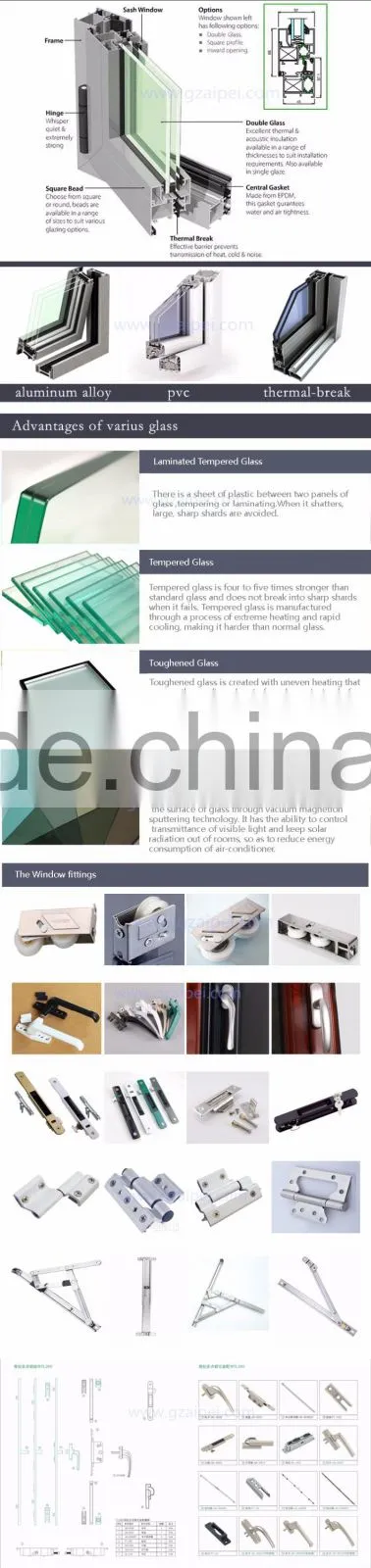 china Guangzhou energy saving UPVC doors and windows fitting