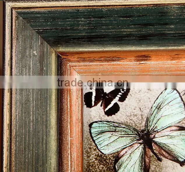 Top quality exquisite wall Decorative archaistic wooden picture Rahmen Handmade baroque Antique Natural solid wood photo frame