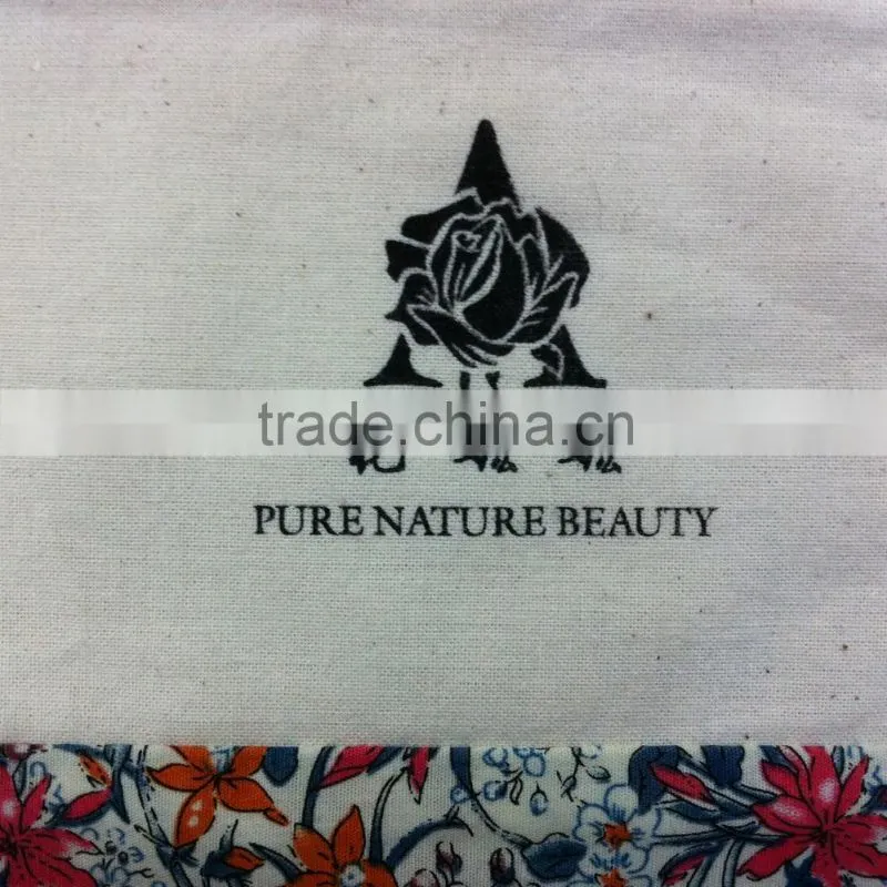 organic cotton drawstring bags/cotton fabric bag