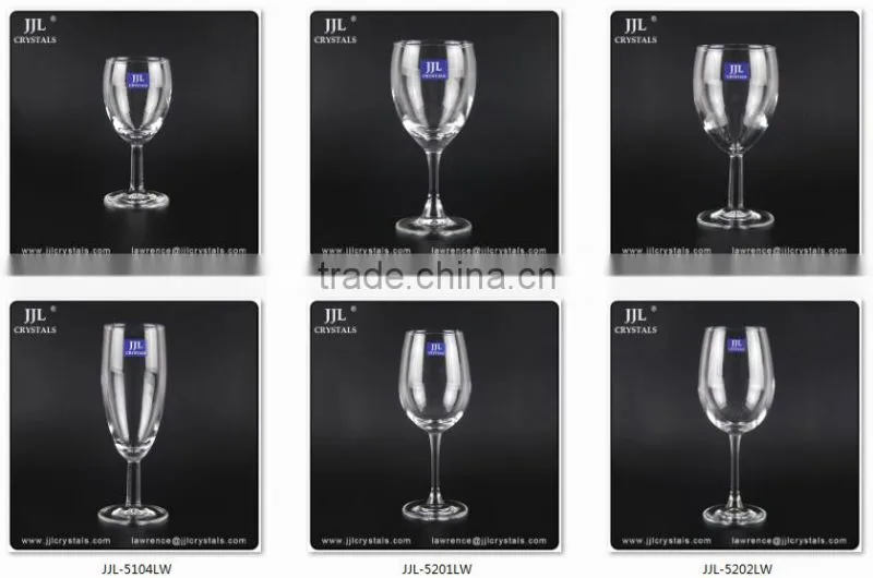 2016 Hot selling custom glass champagne stemware , wine stemware regular wholesale