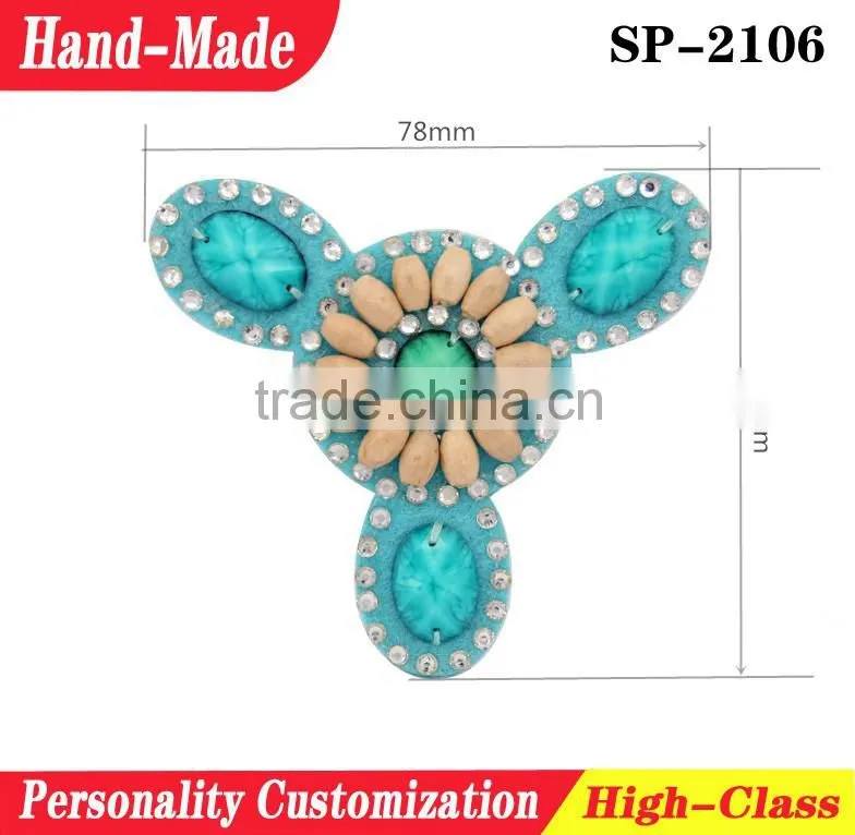 Shoes decorative rhinestone patches wooden beads patches accessory