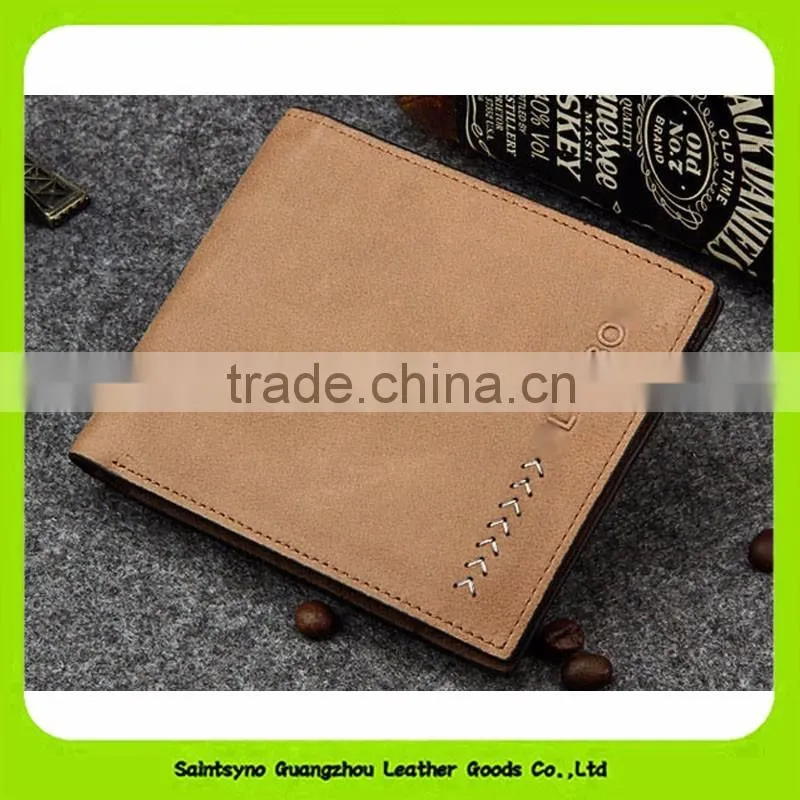 Fashion Vintage Men Leather Bifold Wallet Genuine Leather Wallet 16413
