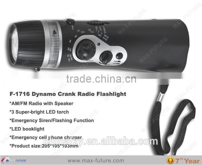 Torch Light,Dynamo Crank Radio with Speaker