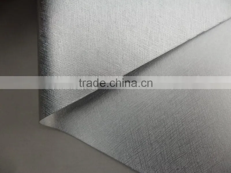 Two sided silver metallic foil paper rolls gold/ silver foil wrapping paper