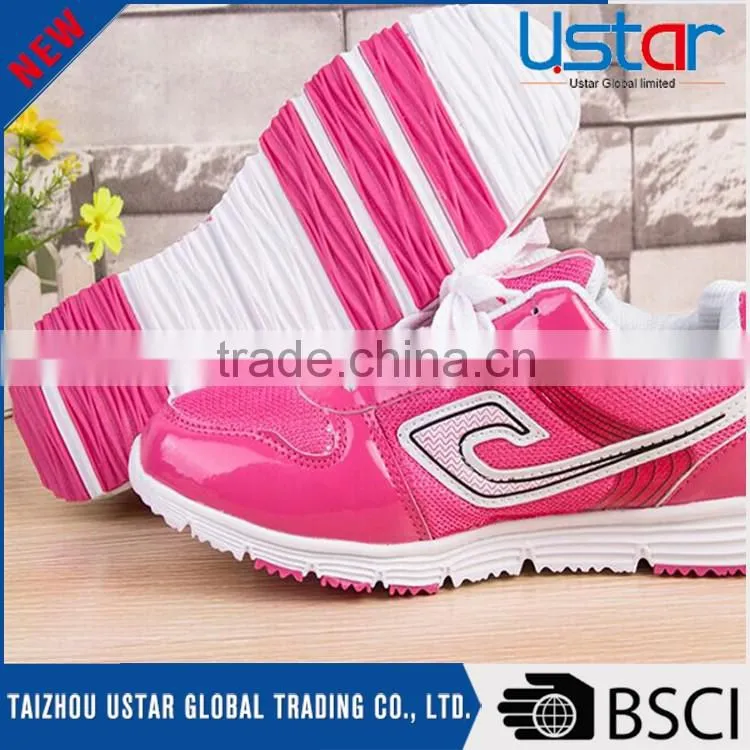 Assured quality cheap PU mesh women sport shoe