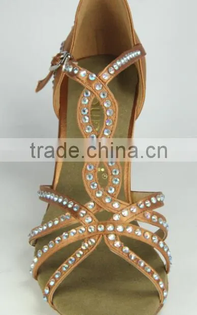 Suphini Spain Hot Sale Latin Ballroom Dance Shoes With Crystal