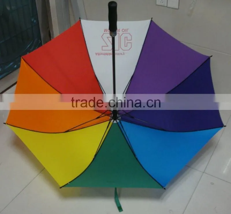 2015 Fujian rainbow promotional golf umbrella