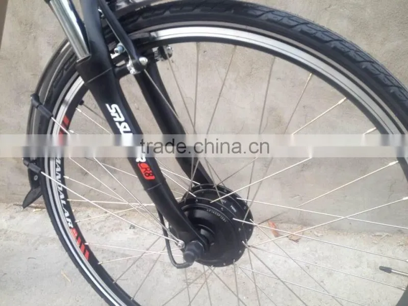 2016 trekking style electric bicycle with battery in frame 48V 500W or 36V 500W