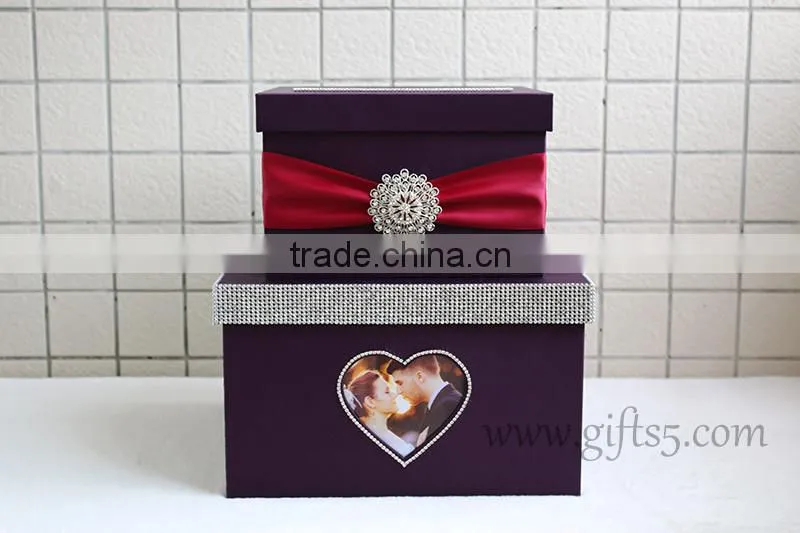 unique wedding card boxes with photo frame