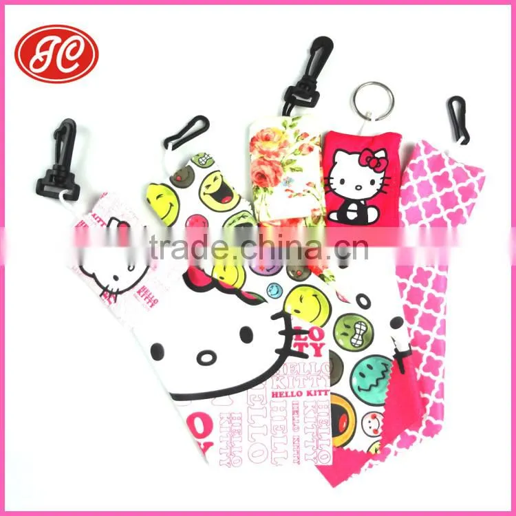 Key chain microfiber cleaning cloth key chain Suspension Microfiber Cloth with Key Chain