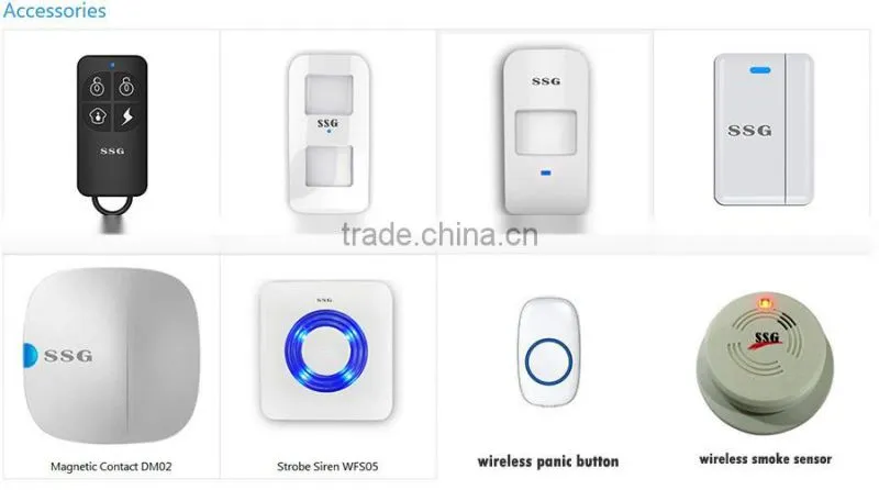 Remote control by App smart alarm system burglar alarm system pir motion sensor home security alarm system