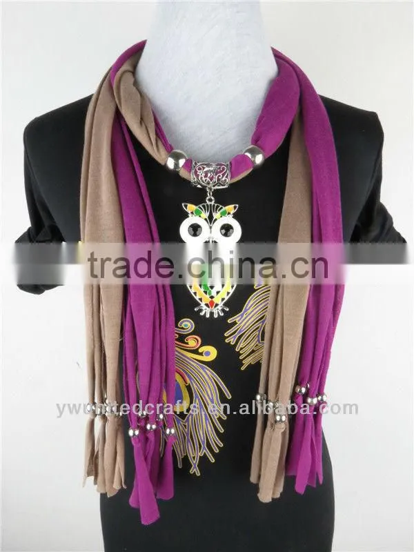 fashion Owl pendant scarf necklace pendant scarves Fashion women"s scarf