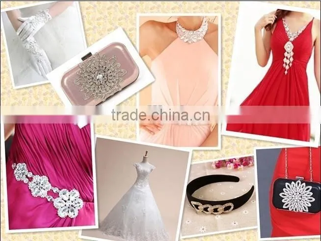 rhinestone bridal applique trimming for dress