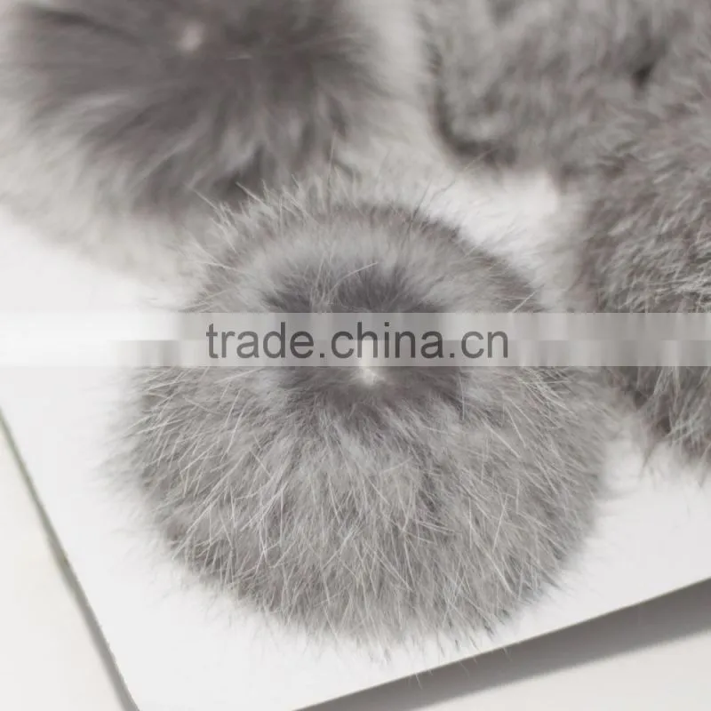 factory price rabbit fur poms for keychain