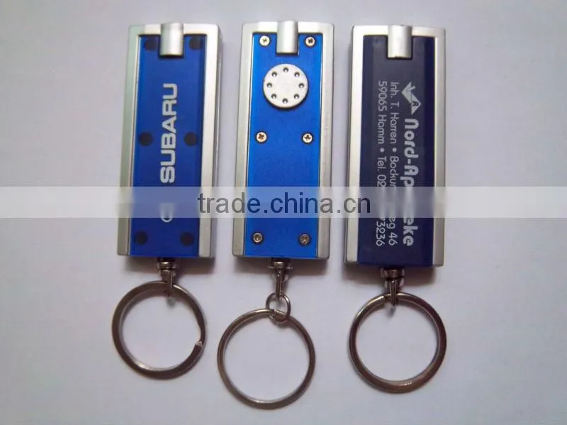 Led Mini Micro Black Keychain Key Ring Super Flash Bright Flashlight White Light