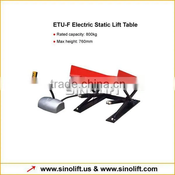ETU-800F U Type Lift Table For Handling Pallets and Boxes