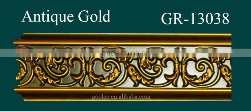 European- style Architectural Decorative PU Carving Cornice Mouldings