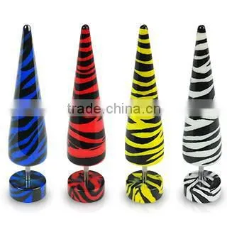 fashion fake ear taper, acrylic body piercing jewelry ear taper