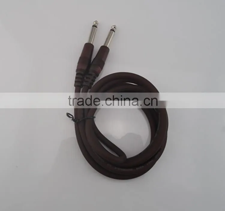6.35 aux cable nickel plated AV cable 1RCA/M-1RCA/M 1.5m 5feet with PVC Jacket