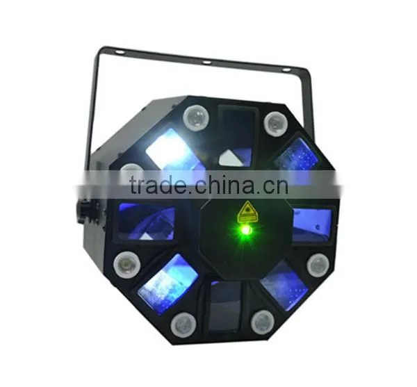 8*3W White Strobe + 5*3W RGBWY LED + RG Laser Light