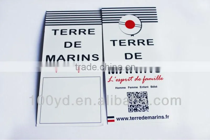Colour printing garment custom new hang tag label sticker