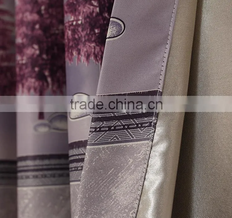 2015 hot sale printed designed No. 34 window curtains, made- up black out fabric in home or hotel