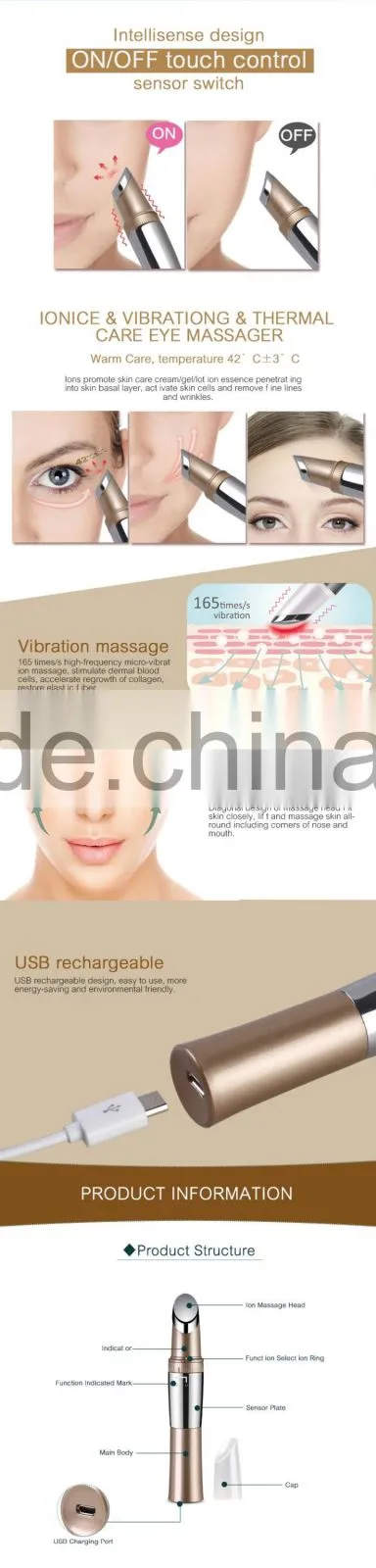 Electric Ionic mini smart facial massager machine