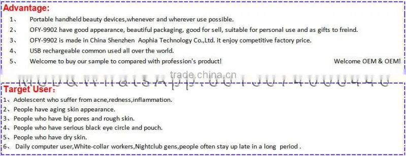 Facial RF/EMS and 6 colors LED therapy beauty instrument