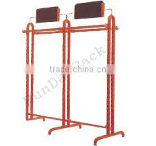 Rolling metal promotional display stand/four column circle platform