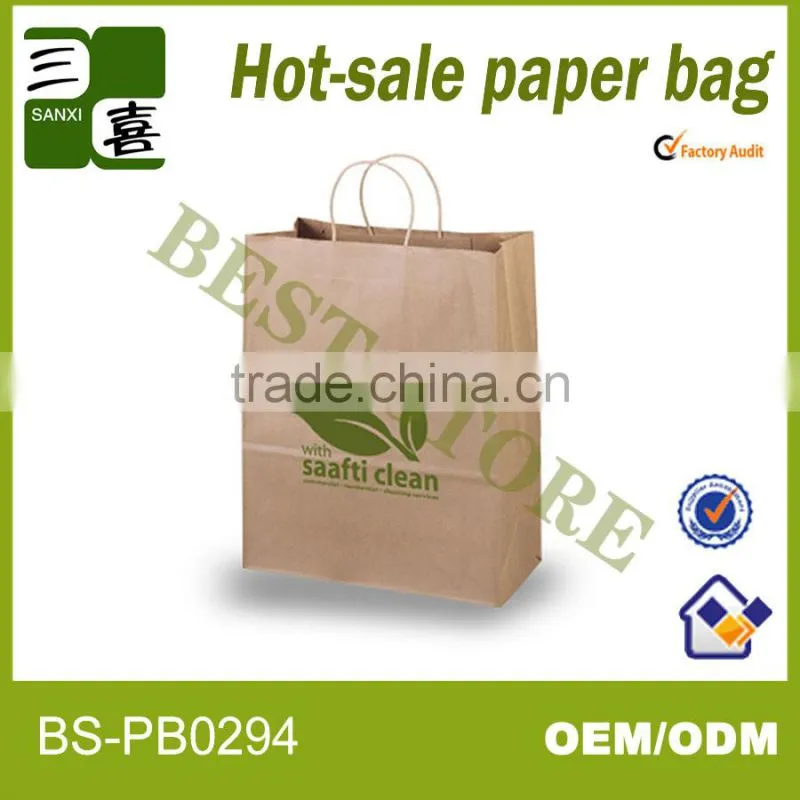 large cheap brown kraft paper bags wholesale with handles