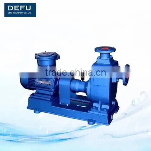 Self-priming centrifugal oil pump with electric engine