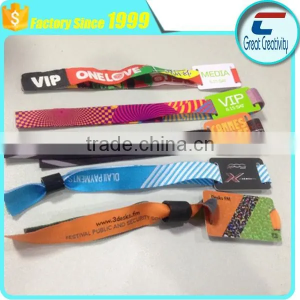 Custom Print Fabric NFC Wristbands NTAG213 for Supporting Mobile Payment