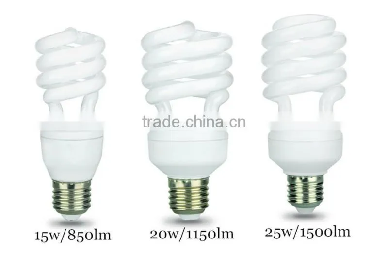 Half Sprial Energy saving lamps 9mm T3 E27 E14 15W 20W 25W