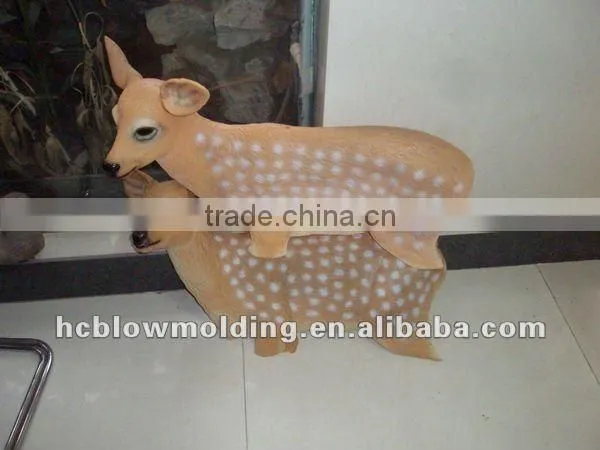 OEM Blow Molding Plastic EVA Simulation Sika Deer Animal Model Decorative Sika Deer