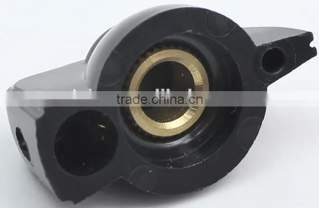 Black Chicken Head Knob with Brass Insert