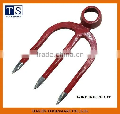 steel forged garden hoe fork
