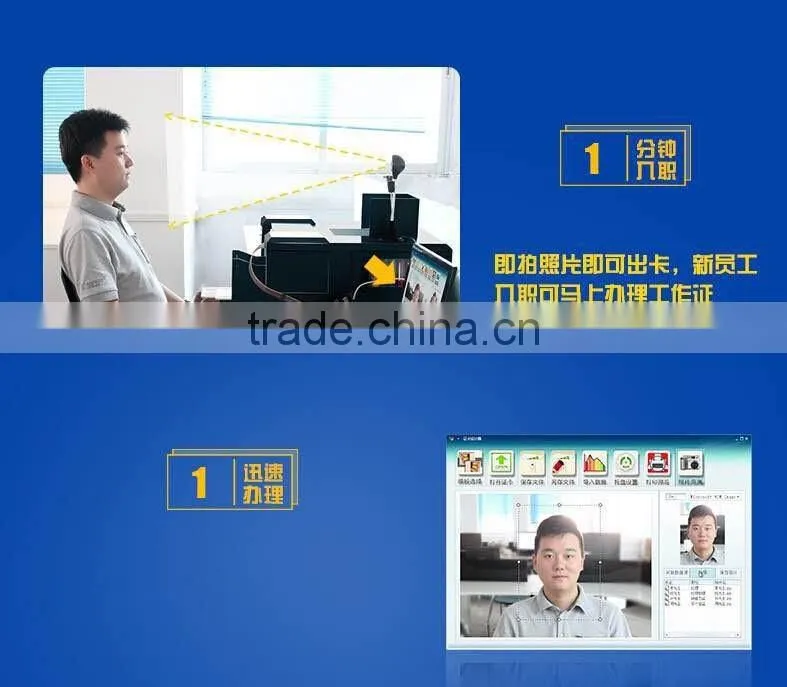 High Speed Inkjet PVC Card Printer for 4 Printing Sizes